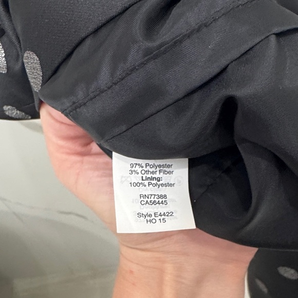 J. Crew NWT Black and Gray Polka Dot Mini Dress - Picture 6 of 7